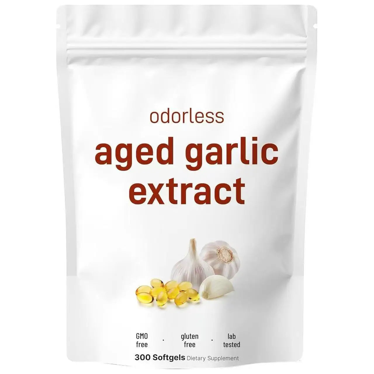 300 Odorless Aged Garlic Extract Softgel Capsules