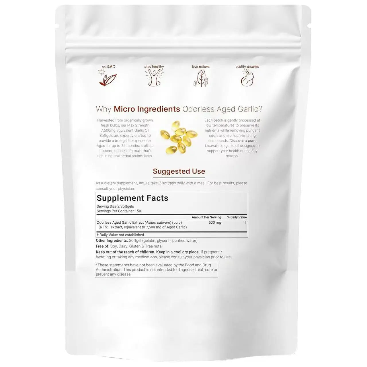 300 Odorless Aged Garlic Extract Softgel Capsules